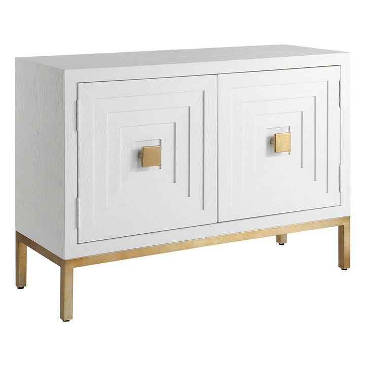 American Home Furniture Uttermost Aiken White 2 Door Cabinet