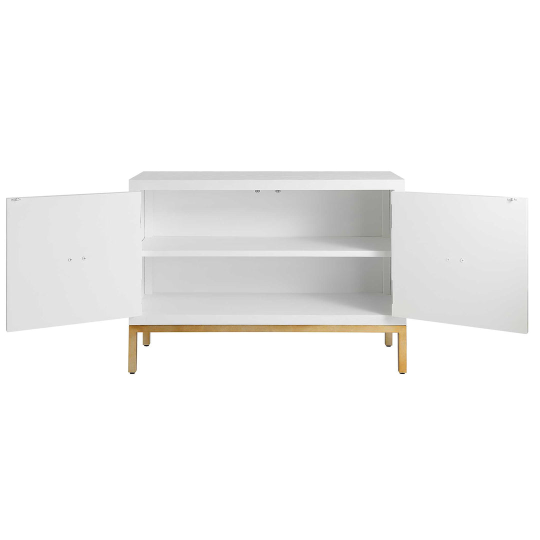 American Home Furniture Uttermost Aiken White 2 Door Cabinet
