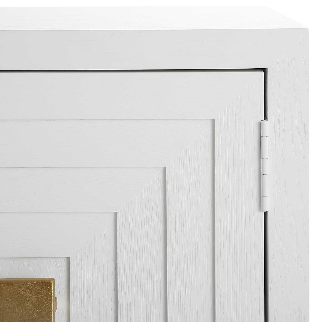 American Home Furniture Uttermost Aiken White 2 Door Cabinet