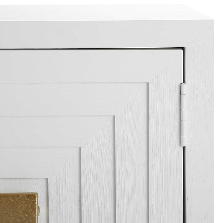 American Home Furniture Uttermost Aiken White 2 Door Cabinet
