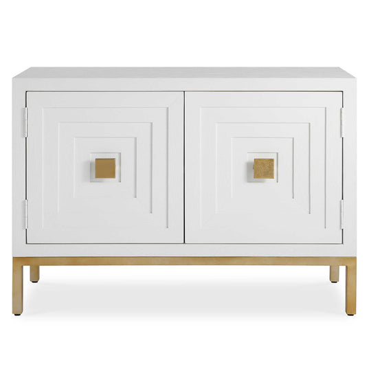 American Home Furniture Uttermost Aiken White 2 Door Cabinet