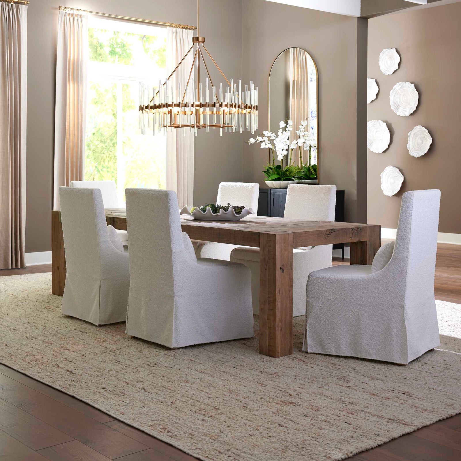American Home Furniture Uttermost Aldan Reclaimed Oak Dining Table
