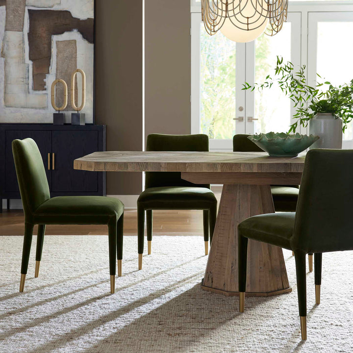 American Home Furniture Uttermost Caledon Reclaimed Oak Dining Table