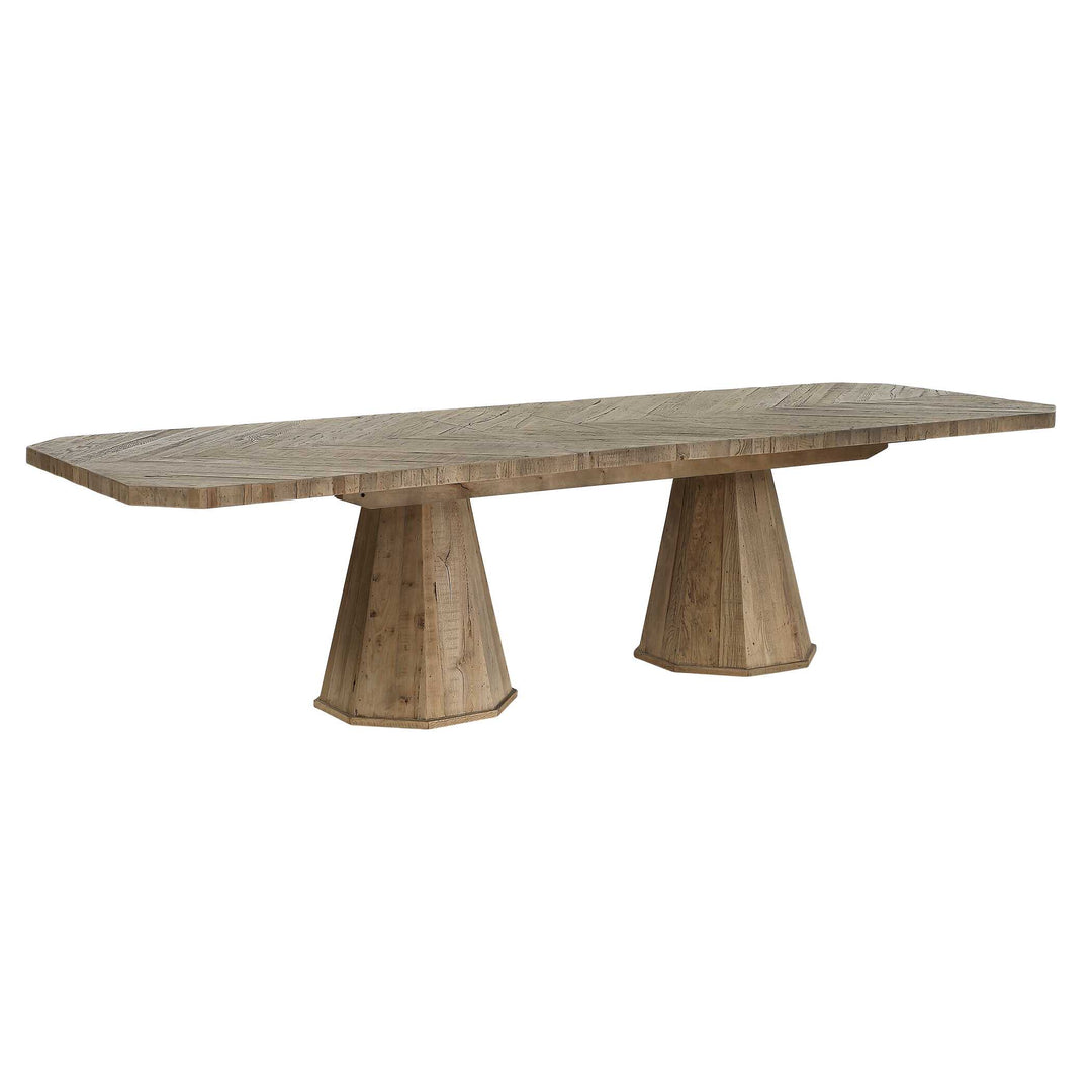 American Home Furniture Uttermost Caledon Reclaimed Oak Dining Table