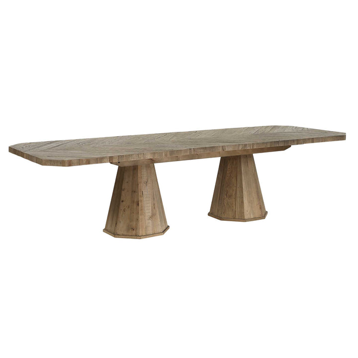 American Home Furniture Uttermost Caledon Reclaimed Oak Dining Table