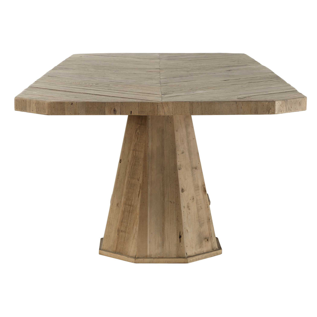 American Home Furniture Uttermost Caledon Reclaimed Oak Dining Table