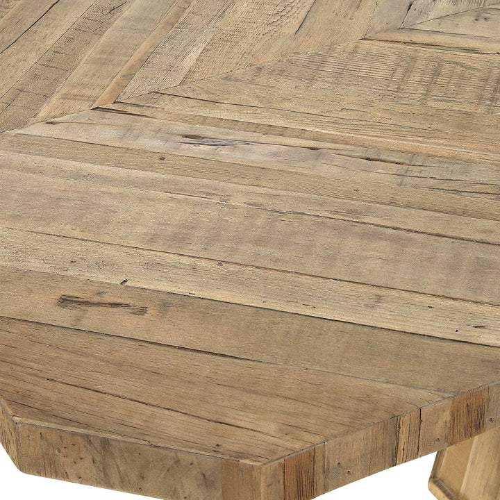 American Home Furniture Uttermost Caledon Reclaimed Oak Dining Table