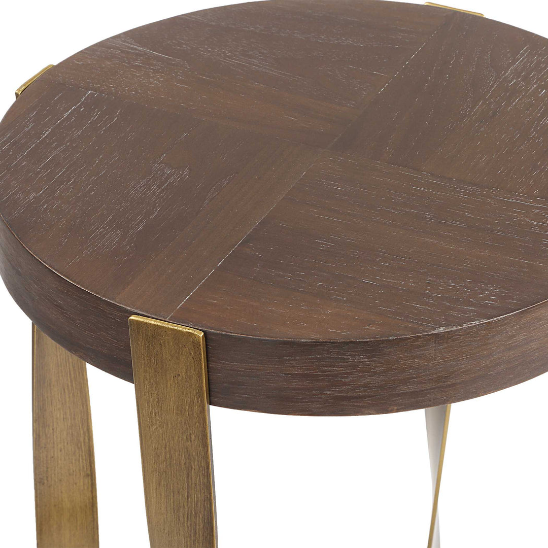 American Home Furniture Uttermost Drew Brass Accent Table