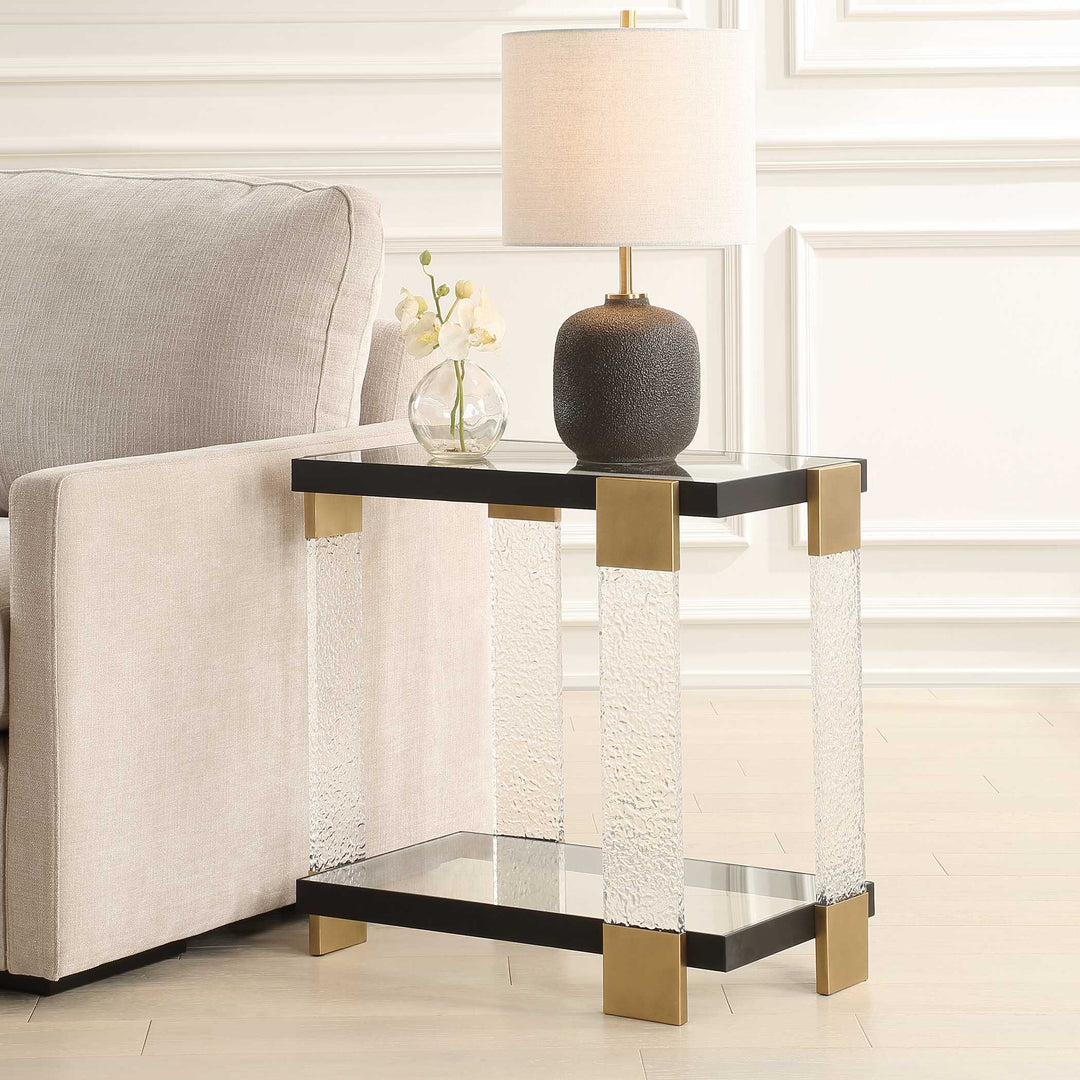 American Home Furniture Uttermost Bendena Modern Side Table