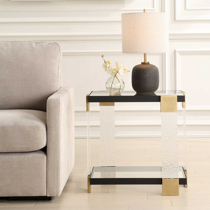 American Home Furniture Uttermost Bendena Modern Side Table