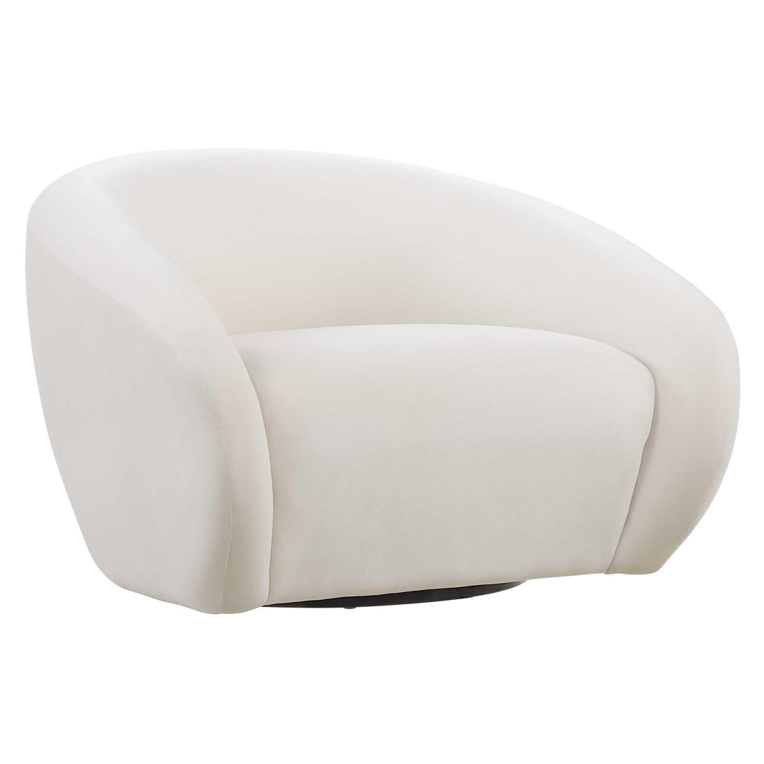 DeSoto Cream Swivel Chair - AmericanHomeFurniture