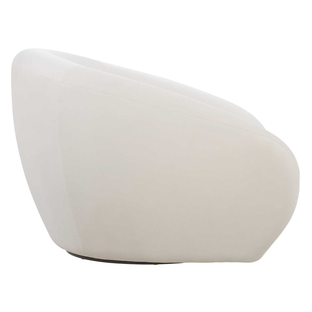 American Home Furniture Uttermost DeSoto Cream Swivel Chair