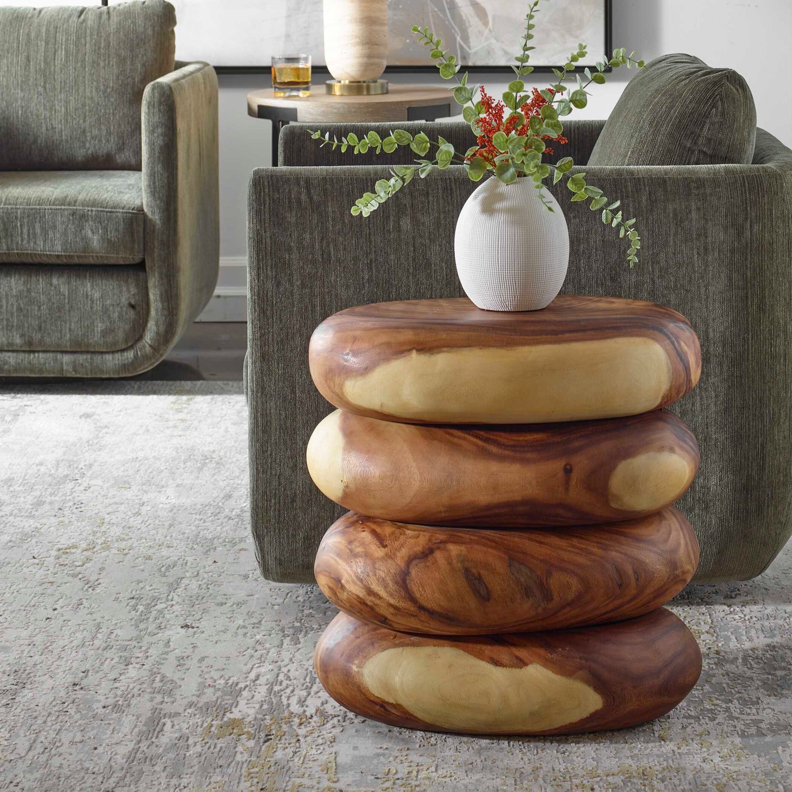 American Home Furniture Uttermost Carrillo Modern End Table