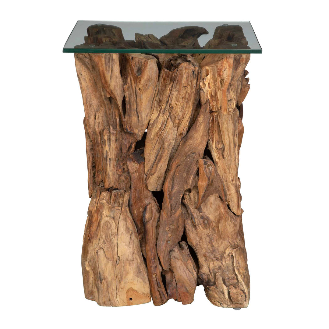 American Home Furniture Uttermost Rozel Teak Wood End Table