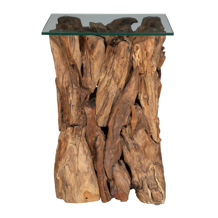 American Home Furniture Uttermost Rozel Teak Wood End Table