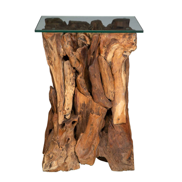 American Home Furniture Uttermost Rozel Teak Wood End Table