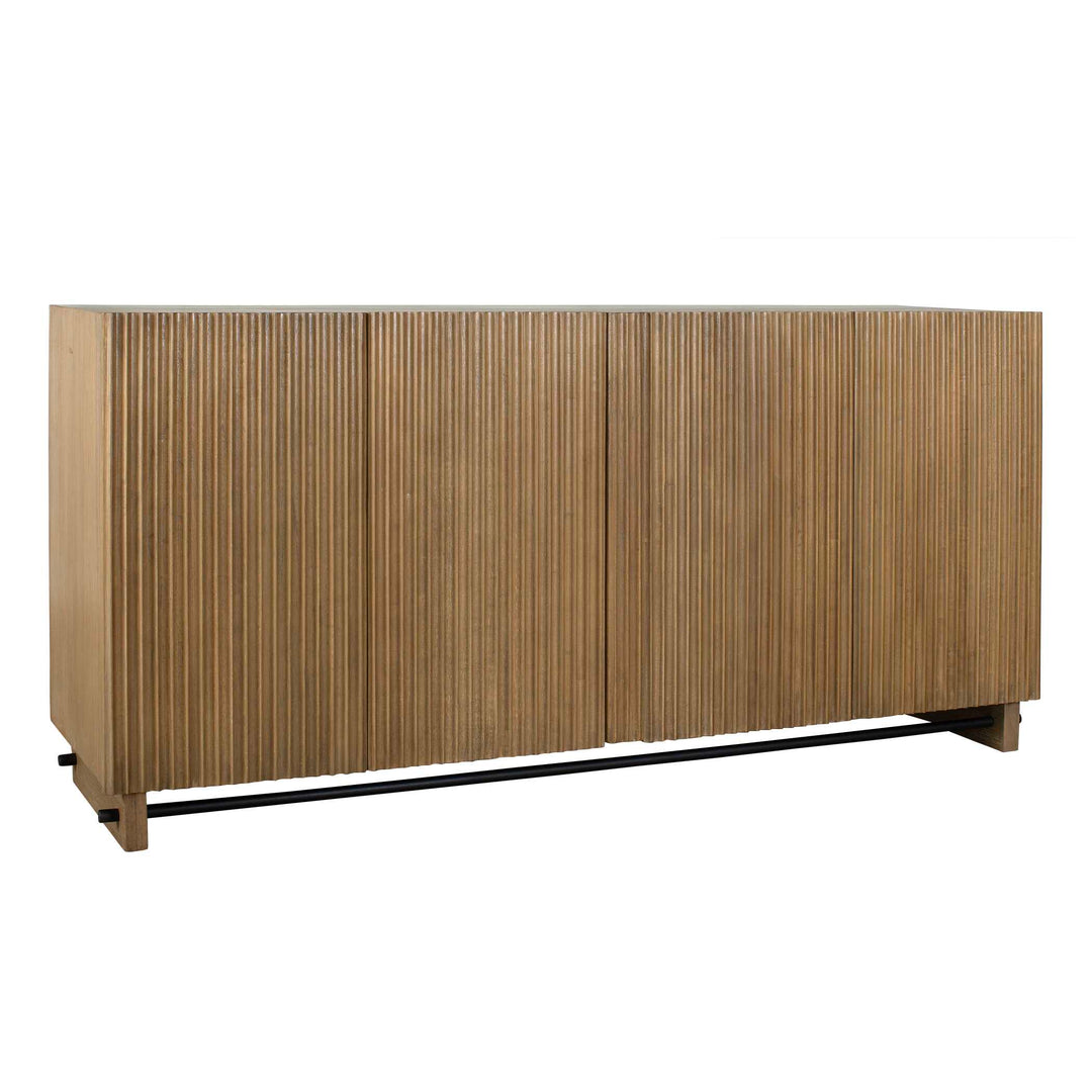 American Home Furniture Uttermost Kellem Natural Wood 4 Door Cabinet
