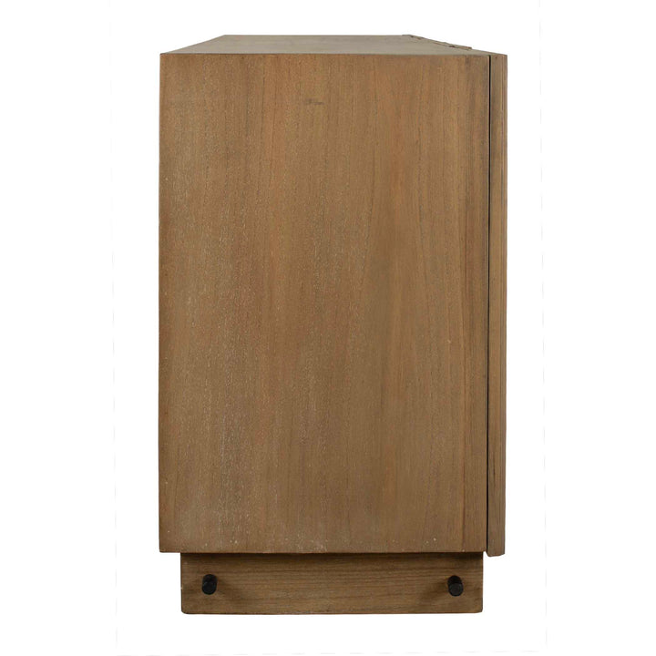 American Home Furniture Uttermost Kellem Natural Wood 4 Door Cabinet
