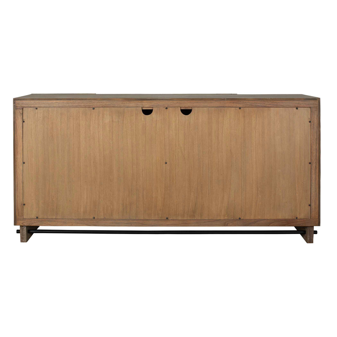 American Home Furniture Uttermost Kellem Natural Wood 4 Door Cabinet