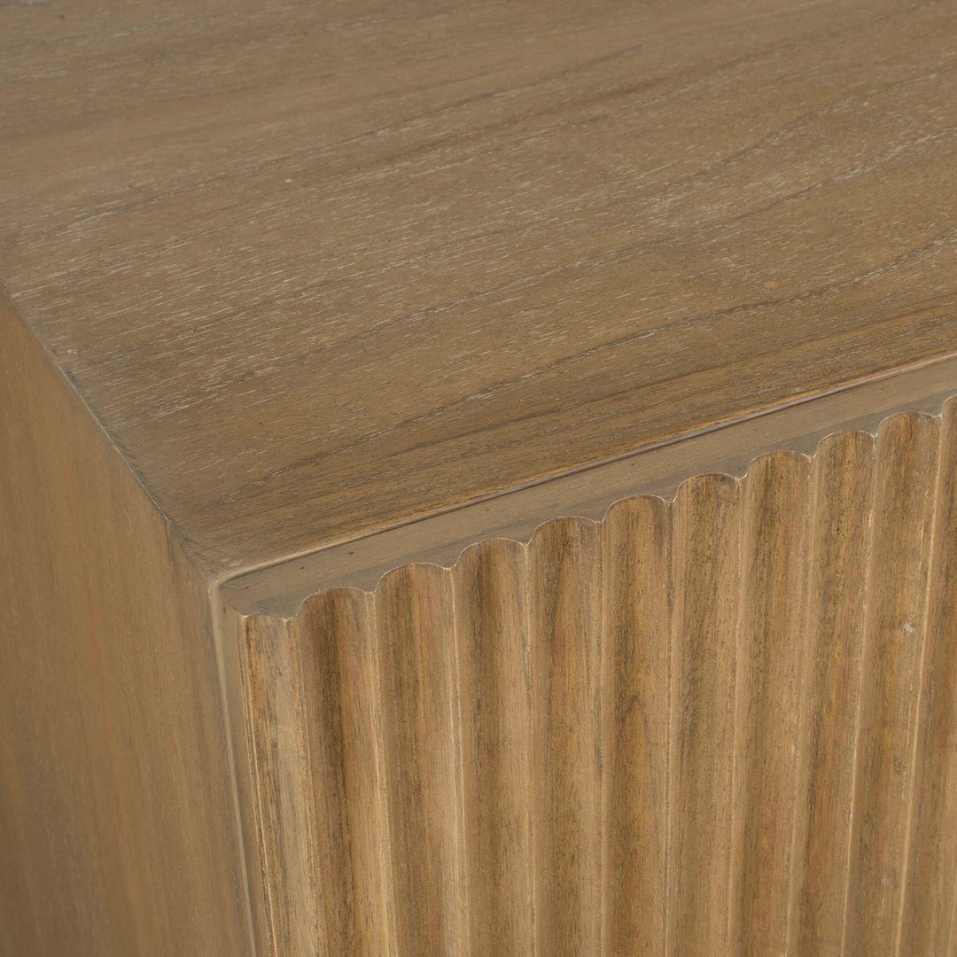 American Home Furniture Uttermost Kellem Natural Wood 4 Door Cabinet