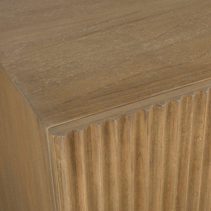 American Home Furniture Uttermost Kellem Natural Wood 4 Door Cabinet