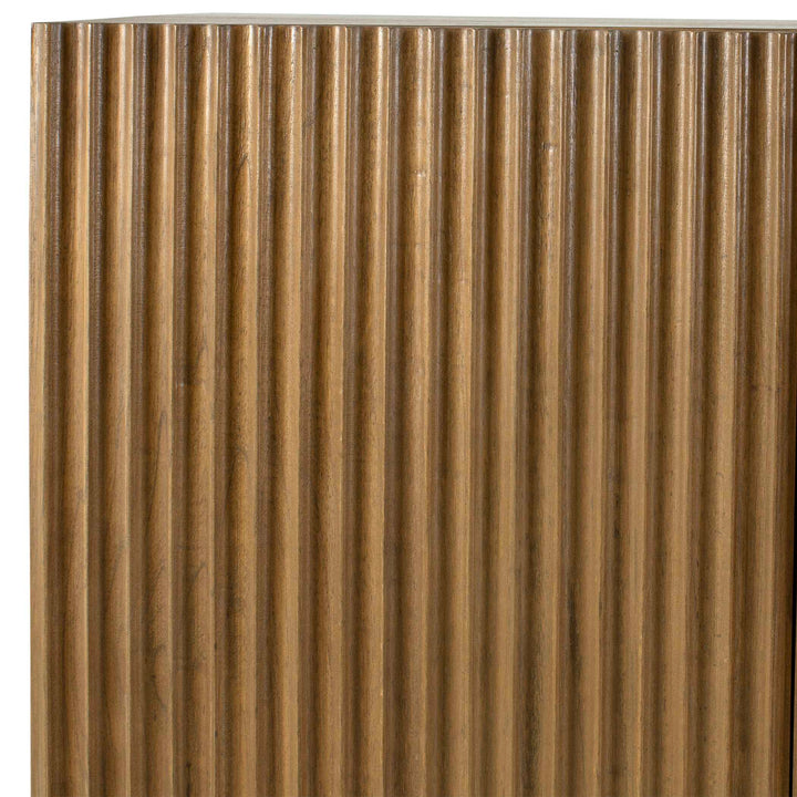 American Home Furniture Uttermost Kellem Natural Wood 4 Door Cabinet