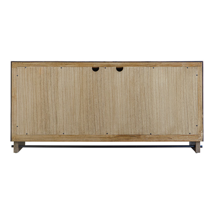 American Home Furniture Uttermost Kellem Natural Wood 4 Door Cabinet