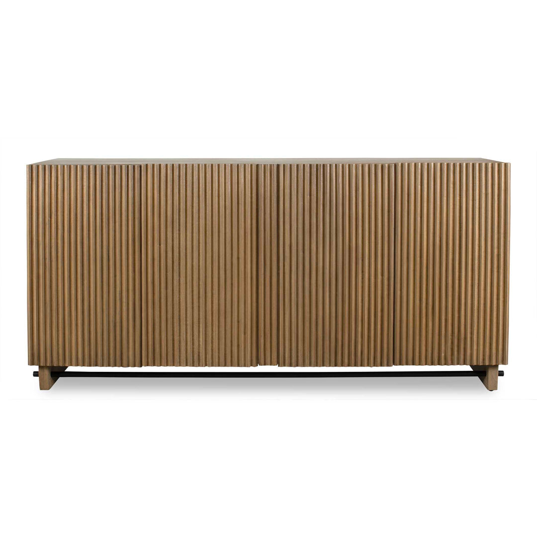 American Home Furniture Uttermost Kellem Natural Wood 4 Door Cabinet