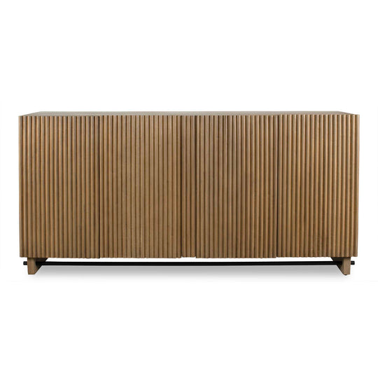 American Home Furniture Uttermost Kellem Natural Wood 4 Door Cabinet