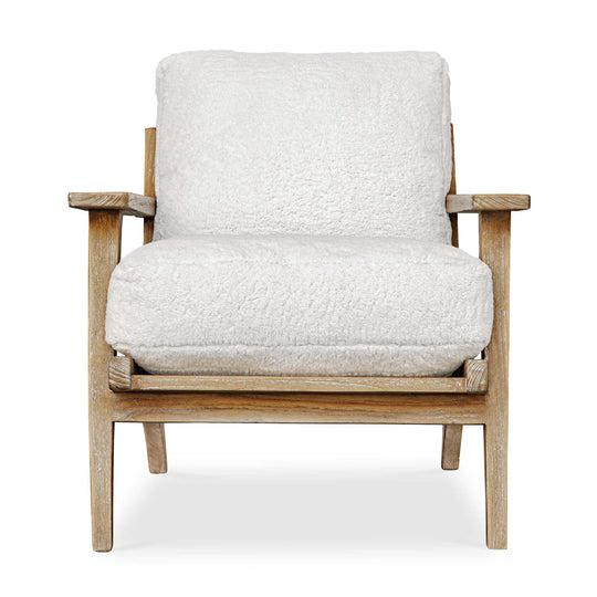 American Home Furniture Uttermost Laid Back Sheepskin Accent Chair