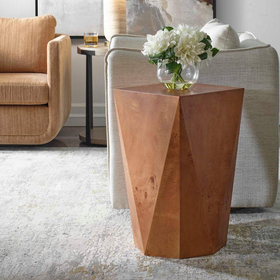 American Home Furniture Uttermost Hughes Geometric Accent Table