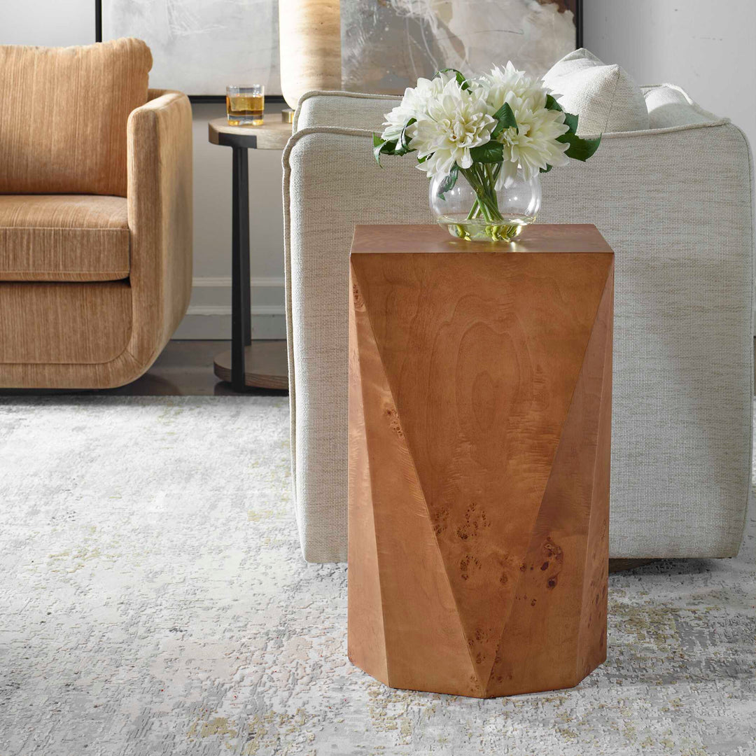 American Home Furniture Uttermost Hughes Geometric Accent Table