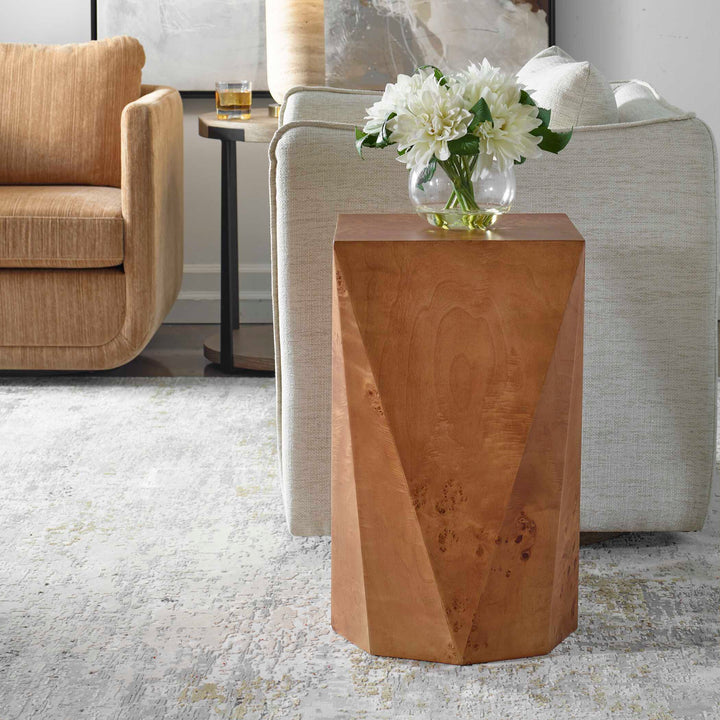 American Home Furniture Uttermost Hughes Geometric Accent Table