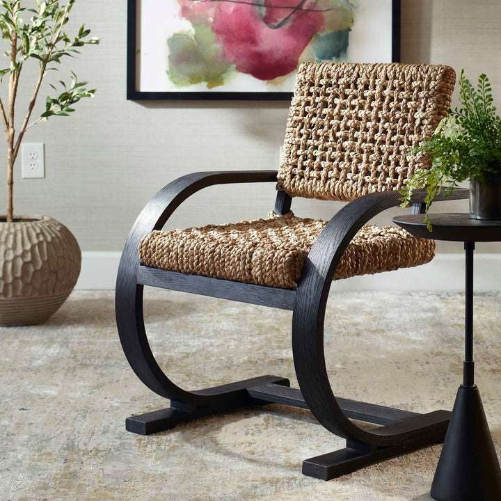 American Home Furniture Uttermost Rehema Black Dining Chair Set of 2