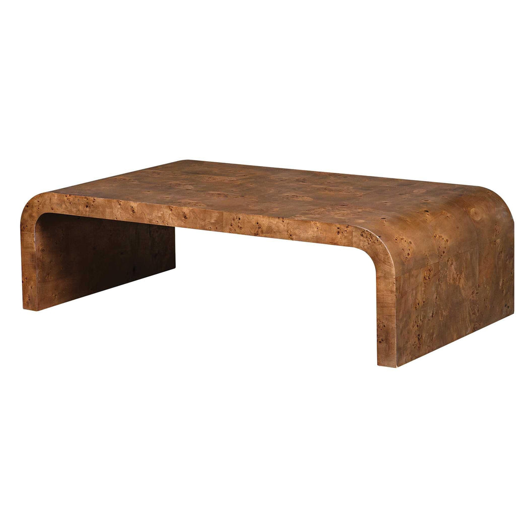 Carraway Burl Wood Coffee Table - AmericanHomeFurniture