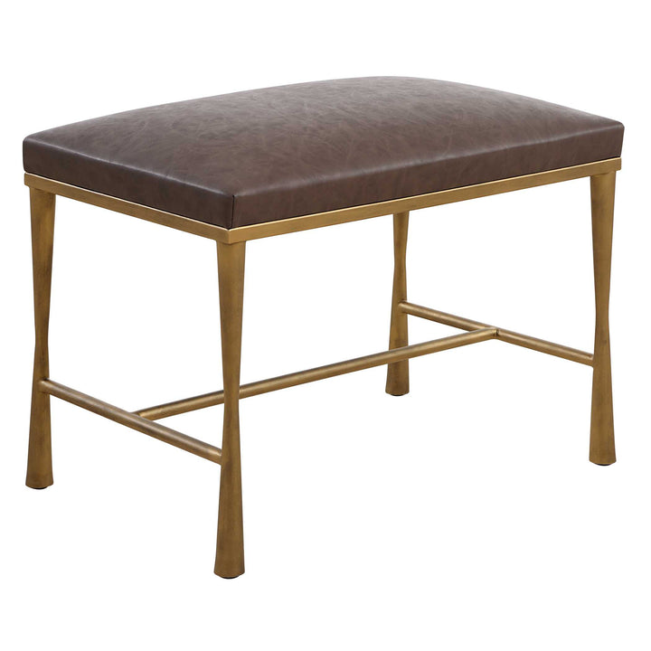 American Home Furniture Uttermost Reform Gold Small Bench
