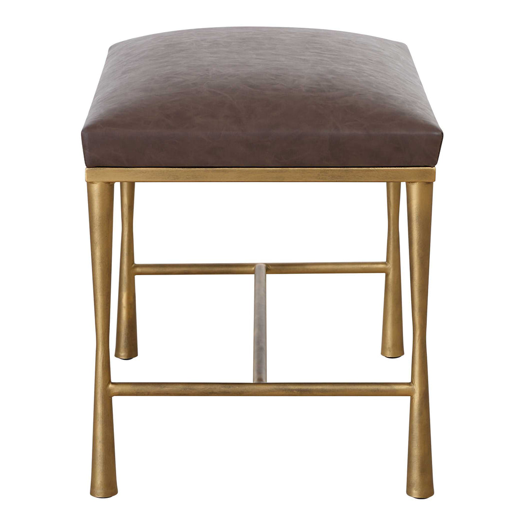 American Home Furniture Uttermost Reform Gold Small Bench