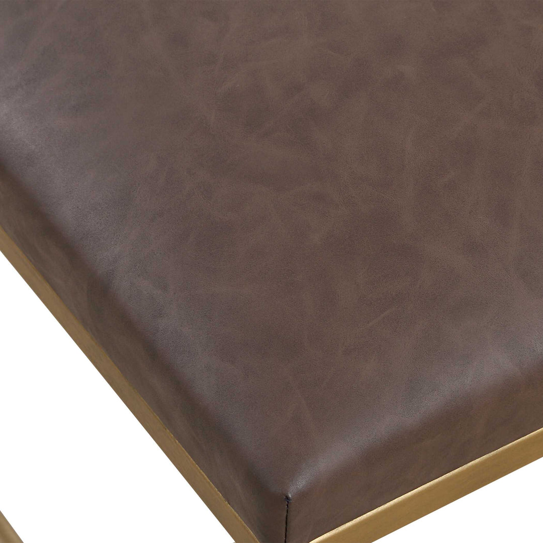 American Home Furniture Uttermost Reform Gold Small Bench