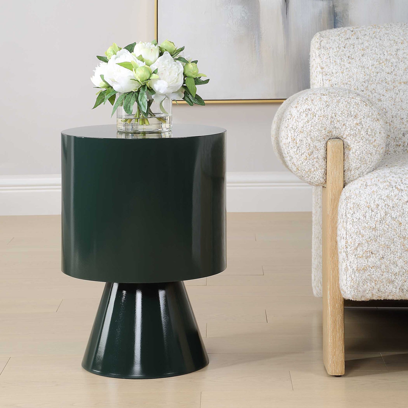 American Home Furniture Uttermost Denison Dark Green Accent Table