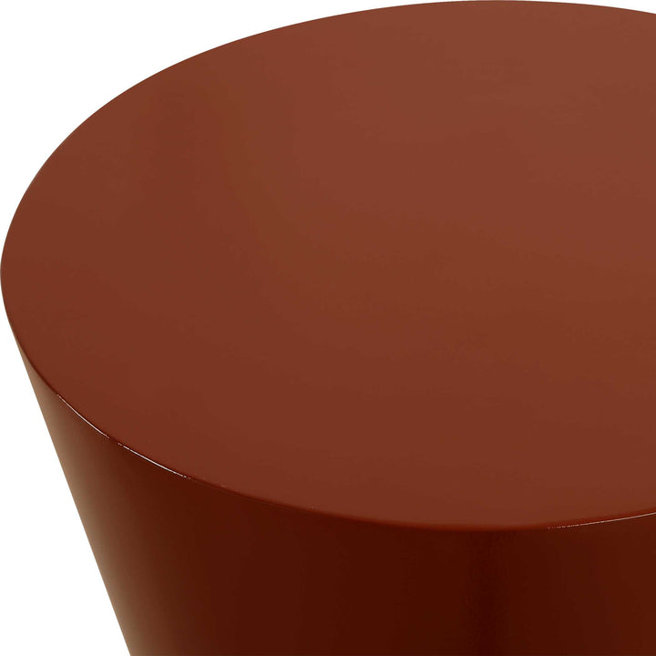 American Home Furniture Uttermost Hepler Gloss Terracotta Drink Table