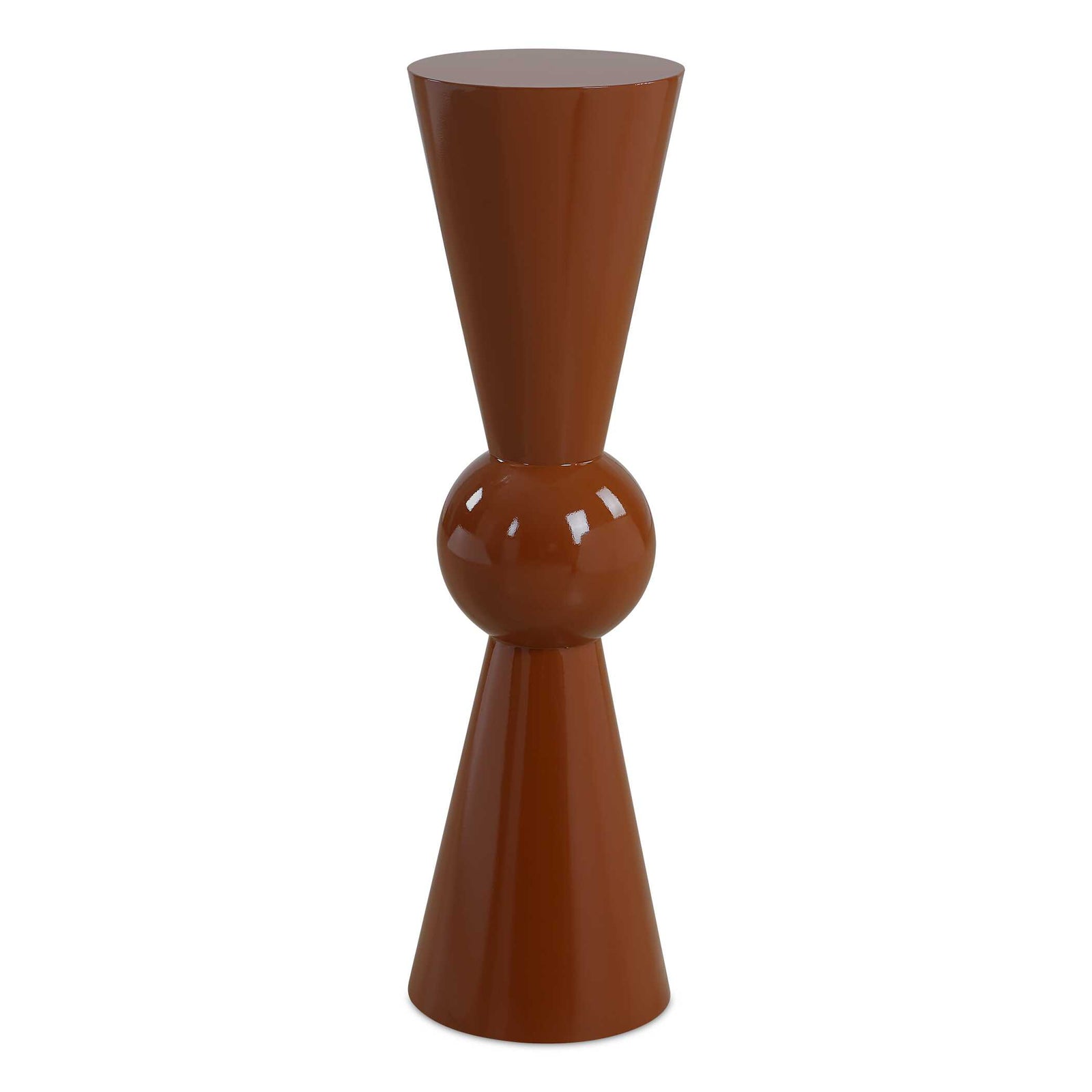 American Home Furniture Uttermost Hepler Gloss Terracotta Drink Table