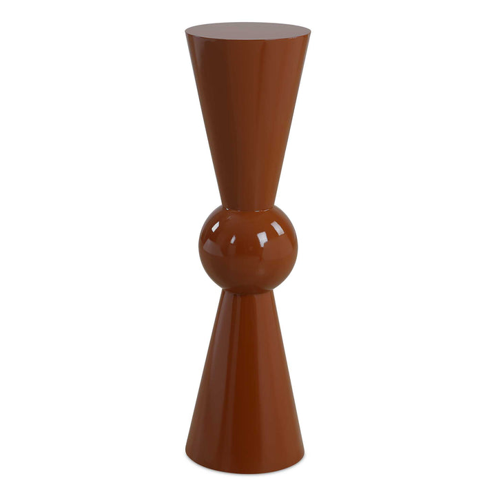 American Home Furniture Uttermost Hepler Gloss Terracotta Drink Table