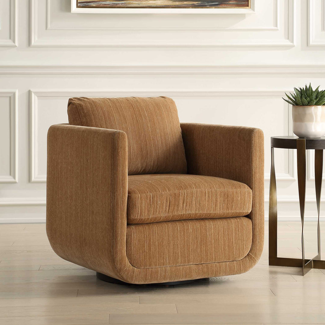 American Home Furniture Uttermost Abound Ginger Swivel Chair