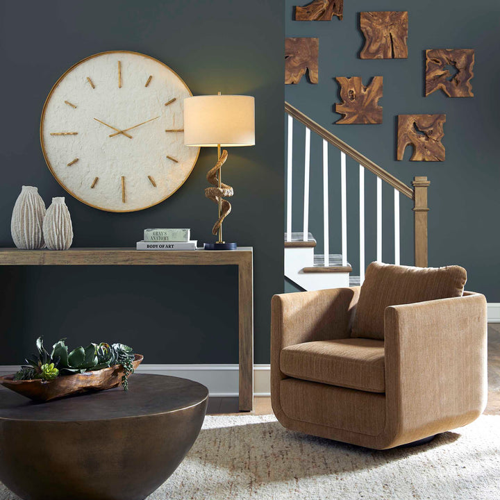 American Home Furniture Uttermost Abound Ginger Swivel Chair