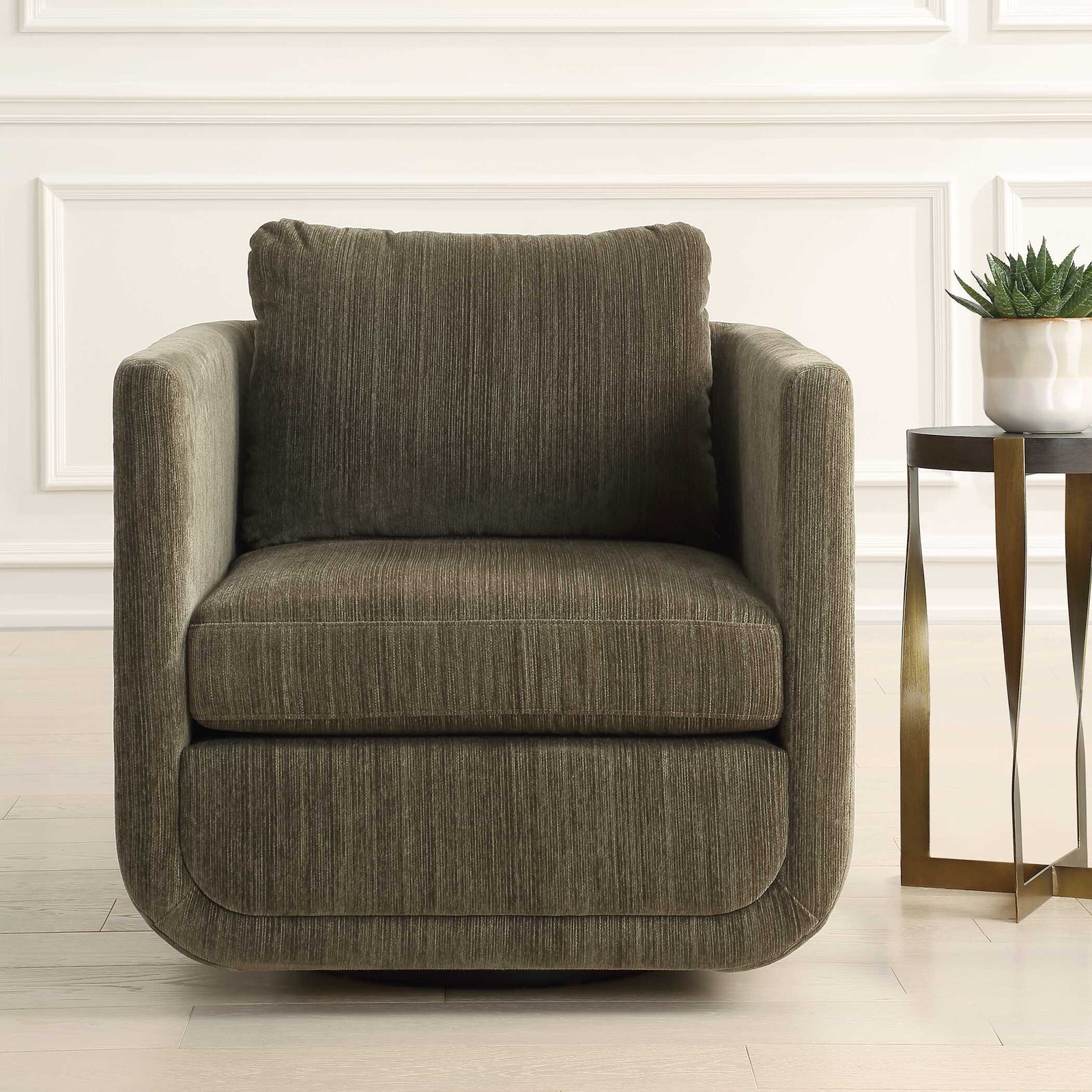 American Home Furniture Uttermost Abound Herb Swivel Chair
