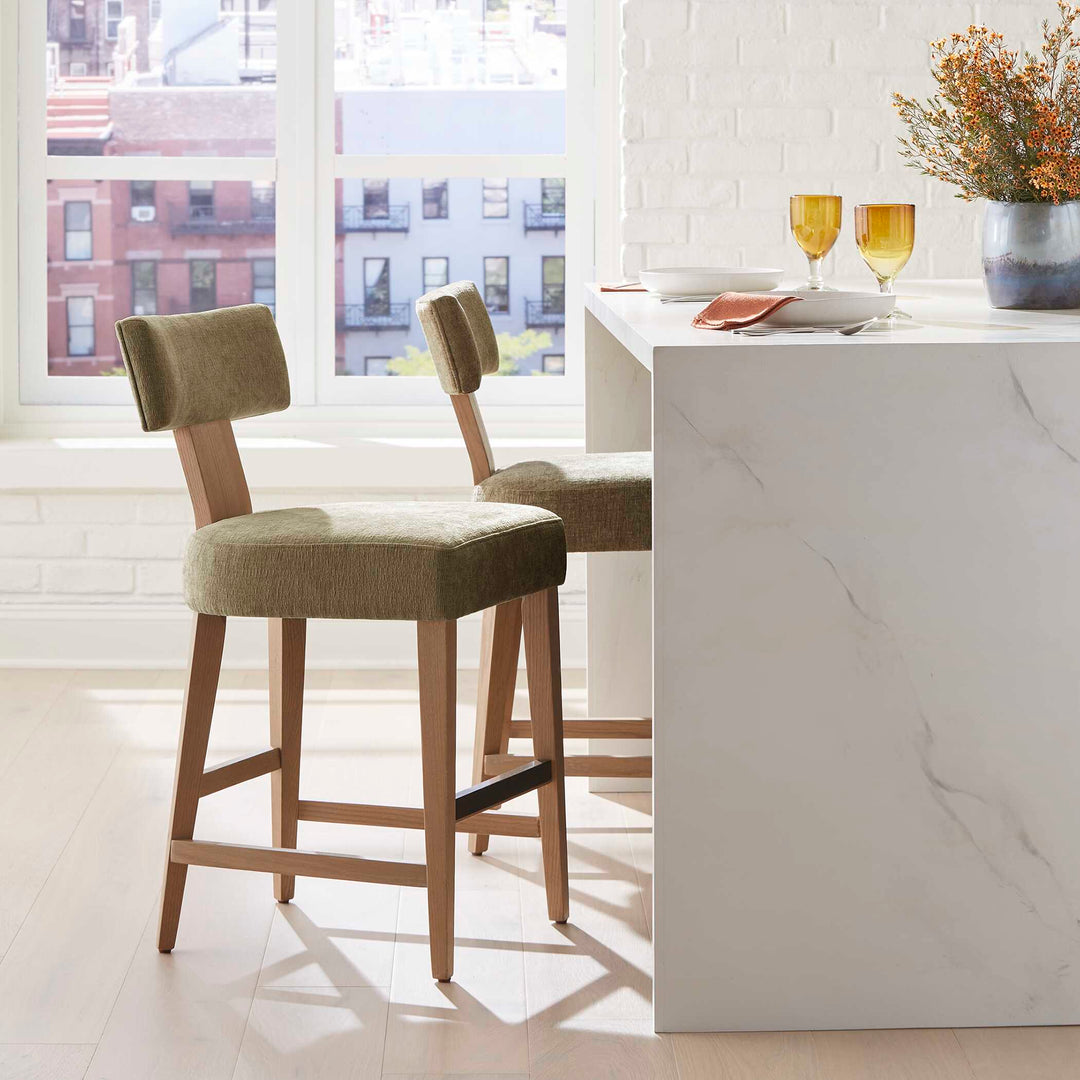 American Home Furniture Uttermost Elysian Moss Counter Stool