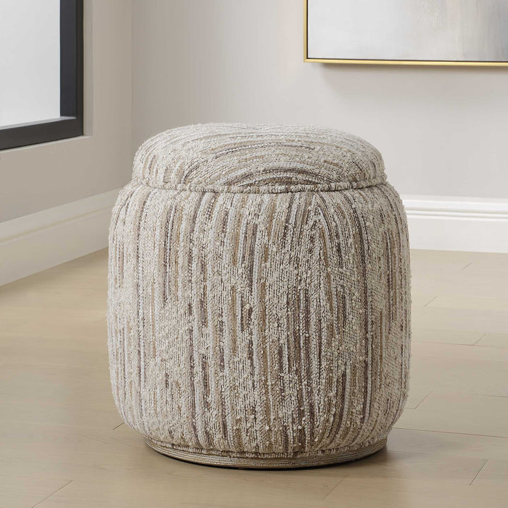 American Home Furniture Uttermost Dialogue Tan Ottoman