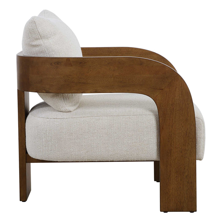 American Home Furniture Uttermost Rowan Ivory Accent Chair