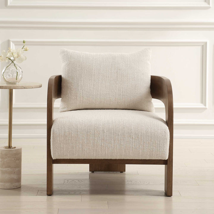 American Home Furniture Uttermost Rowan Ivory Accent Chair