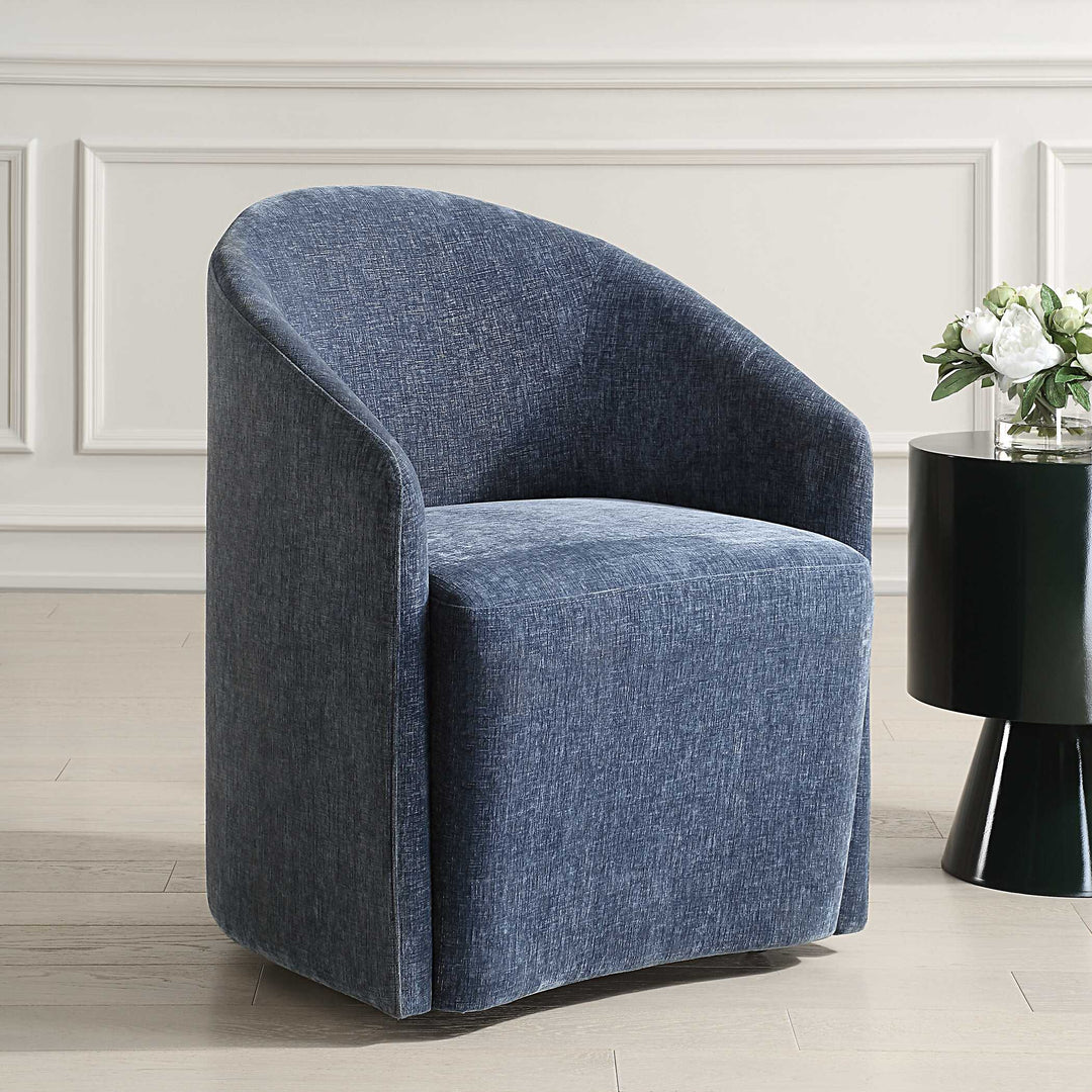 American Home Furniture Uttermost Harbor Blue Dining Chair Set of 2